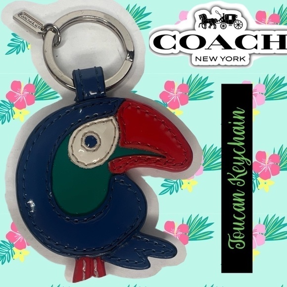 Coach Toucan Bird Keychain Fob Vintage - Picture 2 of 5